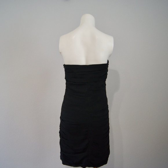 Torn By Ronny Kobo Strapless Dress Bustier Size Small Side Ruffles - Picture 6 of 10